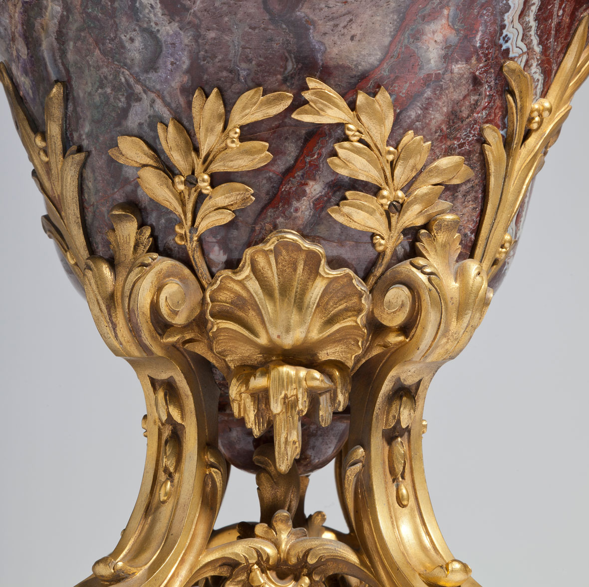Gagneau Freres Marble and Bronze Mounted Vases
